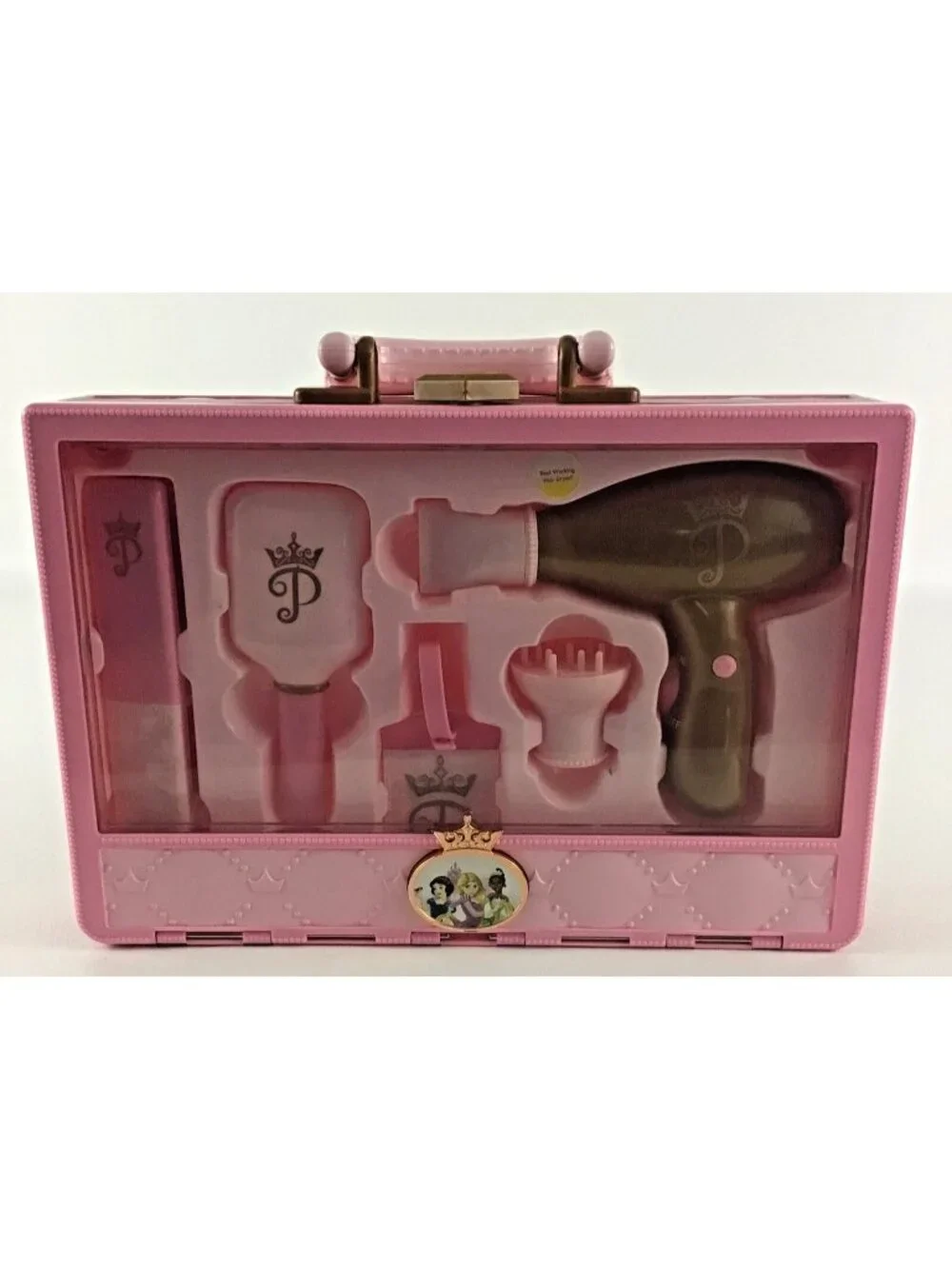 Disney Pretty Princess Hair Salon Kit Carry Along Beauty Tool Case Dryer Toy New